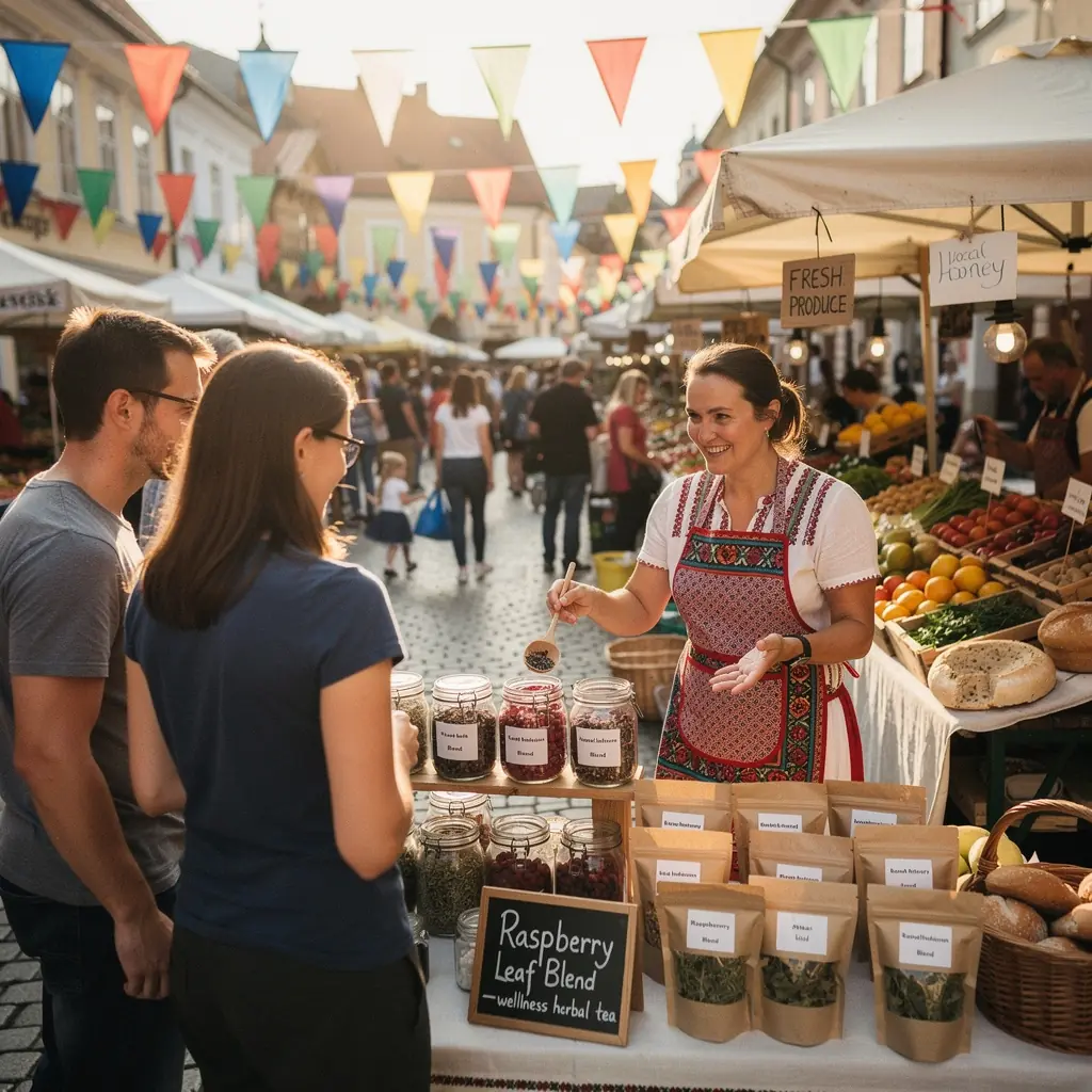 Zmes malinového listu v šálke s jemným ovocným nádychom